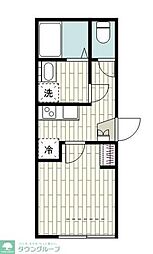 東急田園都市線 三軒茶屋駅 徒歩10分の賃貸アパート 1階1Kの間取り