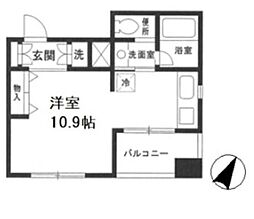 Ｂｌｏｓｓｏｍ　Ｔｓｕｋｕｄａ 2階ワンルームの間取り