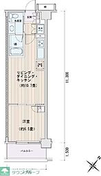 エスティメゾン豊洲レジデンスＥ 7階1LDKの間取り
