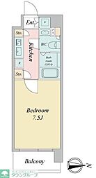 ＬａＳａｎｔｅ木場公園 9階1Kの間取り