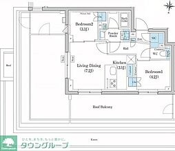スタイリオ池上ＳＯＵＴＨ 4階2LDKの間取り