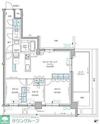パークアクシス文京本郷 8階3LDKの間取り