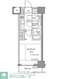 ＢｌｕＲｏｃｋ東品川 1階1Kの間取り