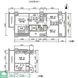 東雲キャナルコートＣＯＤＡＮ20号棟 3階3LDKの間取り