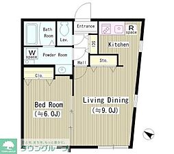 Ｂｒａｎｃｈｅ学芸大学III 3階1LDKの間取り