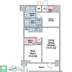 ドゥーエ西馬込II 1階2LDKの間取り