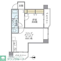 ＴＳ大森ハイム 203 2階1LDKの間取り