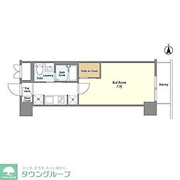 インプルーブ白金 4階1Kの間取り