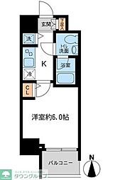 ＫＤＸレジデンス大島 2階1Kの間取り