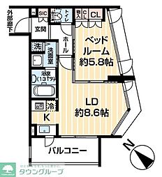 クオリア御茶ノ水 10階1LDKの間取り