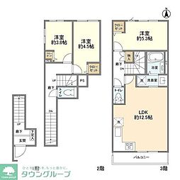 KoletTerrace蒲田#05 1階3LDKの間取り