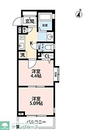 クレメント白金ＪＰ 105 1階1Kの間取り