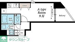 リブリ・サンヴィレッジ26 3階ワンルームの間取り