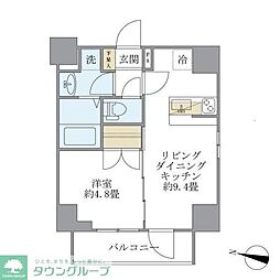 GRANSITE千代田富士見 6階1LDKの間取り