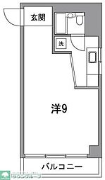赤坂南部坂ハイツ 5階1Kの間取り