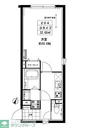 カーサブリランテ本駒込 1階1Kの間取り