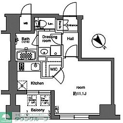 ブリーズヴェール東山 4階ワンルームの間取り