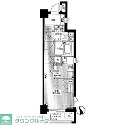 サージュ赤坂 4階1DKの間取り