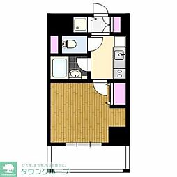 レジディア東品川　敷無し礼0．5　（禁煙） 4階1Kの間取り