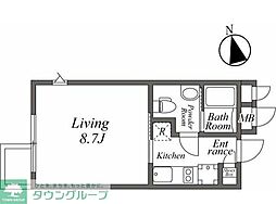 ＡＲＩＳＴＯ白金高輪 4階1Kの間取り