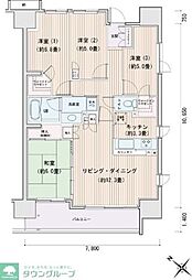 エスティメゾン豊洲レジデンスＡ 2階4LDKの間取り