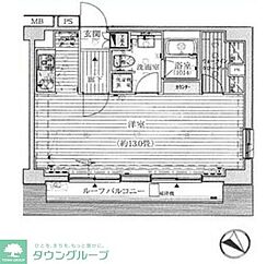 プレール・ドゥーク高輪 11階1Kの間取り