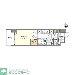 オーキッドレジデンス渋谷富ヶ谷 9階1Kの間取り