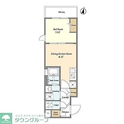ＳＵＮＩＶＡＳ飯田橋 4階1DKの間取り