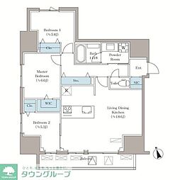 ＶＩＳＴＡ西早稲田 11階3SLDKの間取り