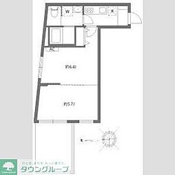 グランピア四谷 301 3階2Kの間取り