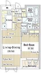 ＣＡＲＯ南青山 4階1LDKの間取り