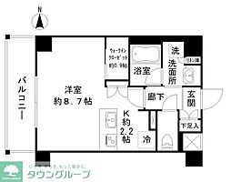 デュオステージ本郷 102 1階ワンルームの間取り