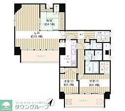 リバー&タワー 3LDKの間取図画像