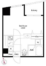 GRANDPASEO市谷甲良町 1Kの間取図画像