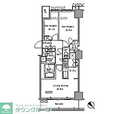 パークアクシス豊洲 2LDKの間取図画像