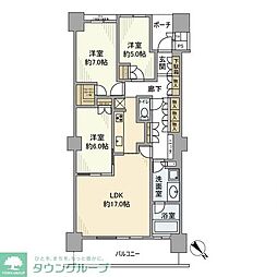 シティタワー品川 3LDKの間取図画像