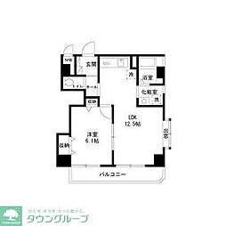 ウイングピア美園 1LDKの間取図画像