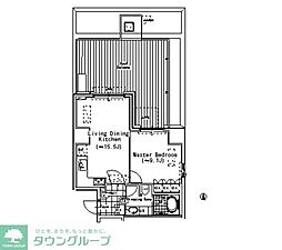 アルティスコート南青山 1LDKの間取図画像