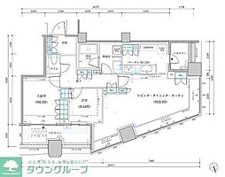 パークタワー勝どきサウス 2LDKの間取図画像