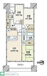 マークステージ西大島 3LDKの間取図画像