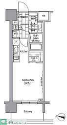パークハビオ恵比寿 ワンルームの間取図画像