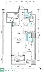 パークタワー勝どきサウス 1LDKの間取図画像