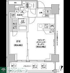 パークハビオ渋谷本町レジデンス 1LDKの間取図画像