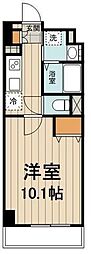 リバーサイドプレーヌ 1Kの間取図画像