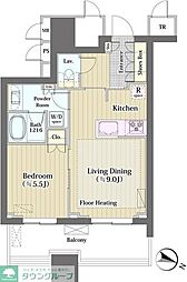パークコート文京小石川ザタワー 1LDKの間取図画像