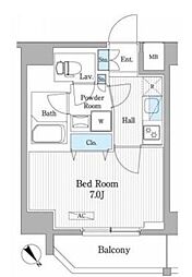 パティオスクエア御茶ノ水 1Kの間取図画像