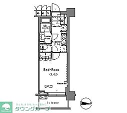 ParkAxis辰巳STAGE 1Kの間取図画像