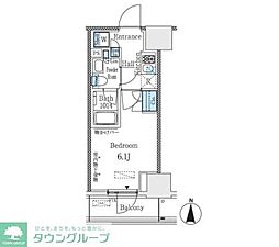 ParkCube大井町レジデンス 1Kの間取図画像