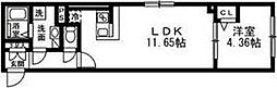 SOLASIA residence 武蔵小山 1LDKの間取図画像