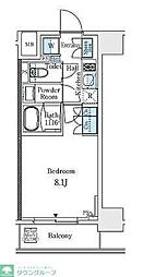 Primal御茶ノ水 1Kの間取図画像